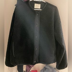 Black Aritzia Sherpa Liner Jacket Wilfred Free Size Large